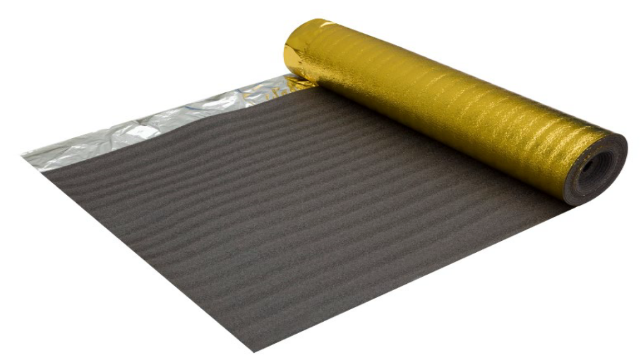 EPE 30-G — 3 mm black EPE underlayment with gold film