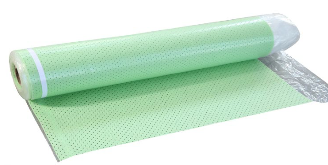 IXPE 3020-4H — 2 mm perforated IXPE underlayment with PE film