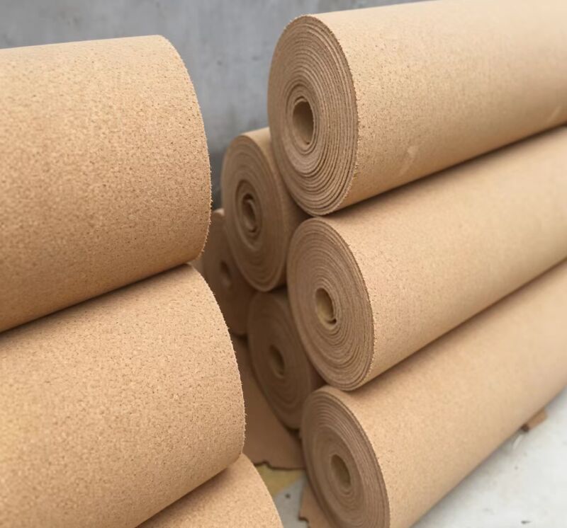 Cork underlayment material — natural cork sheet, textured surface view